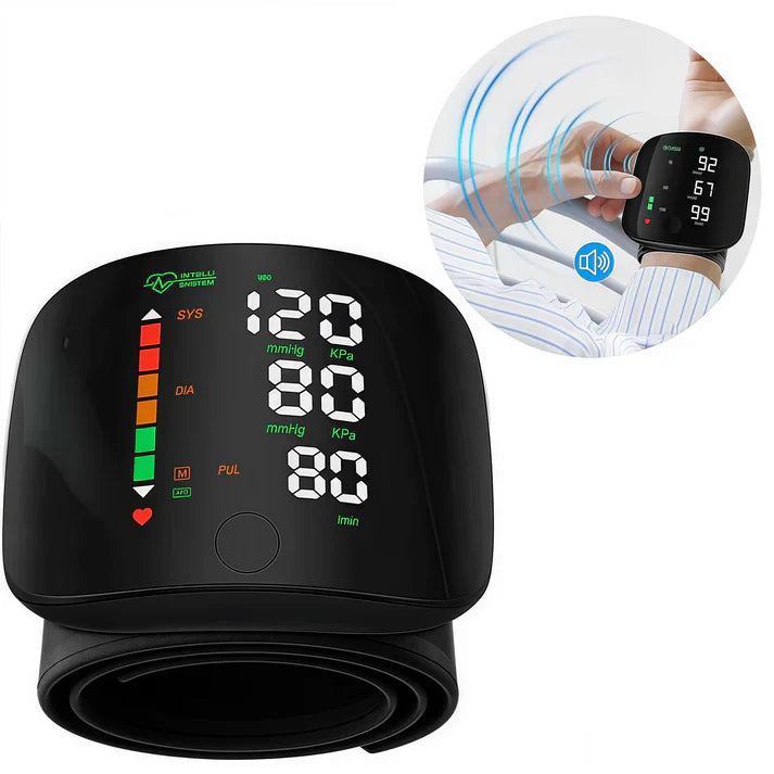 🔥Hot Sale 50% OFF🔥Wrist Blood Pressure Monitor Led Display, Touch Screen Wrist Blood Pressure Cuff 99x2 Reading Memory