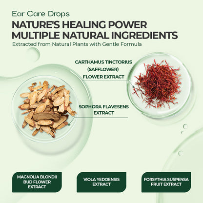 🔥Hot Sale🔥FDA Approved⭐ Ear Care Drops – Natural Plant Formula | Calm the Ringing, Clear the Discomfort 👂🏼