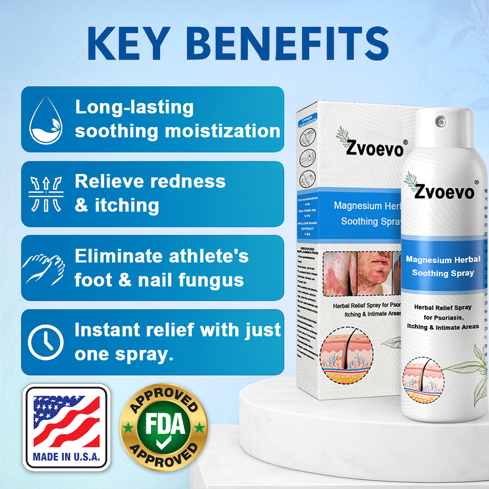 -50%OFF(🌲Early Christmas Sale🎁) Zvoevo® Magnesium Herbal Psoriasis Spray 👨‍⚕️ FDA Approved (Relieves psoriasis and eczema, improves bacterial infections in the genital area, hidradenitis suppurativa)