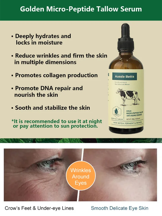 🔥Hot Sale 🔥【10 Years Younger】Tallow Facial Anti-Wrinkle Moisturizing and Skin Softening Serum