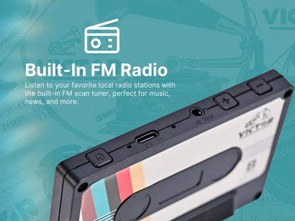 🔥Hot Sale 50% OFF🔥Victor Cassette Tape Bluetooth Speaker