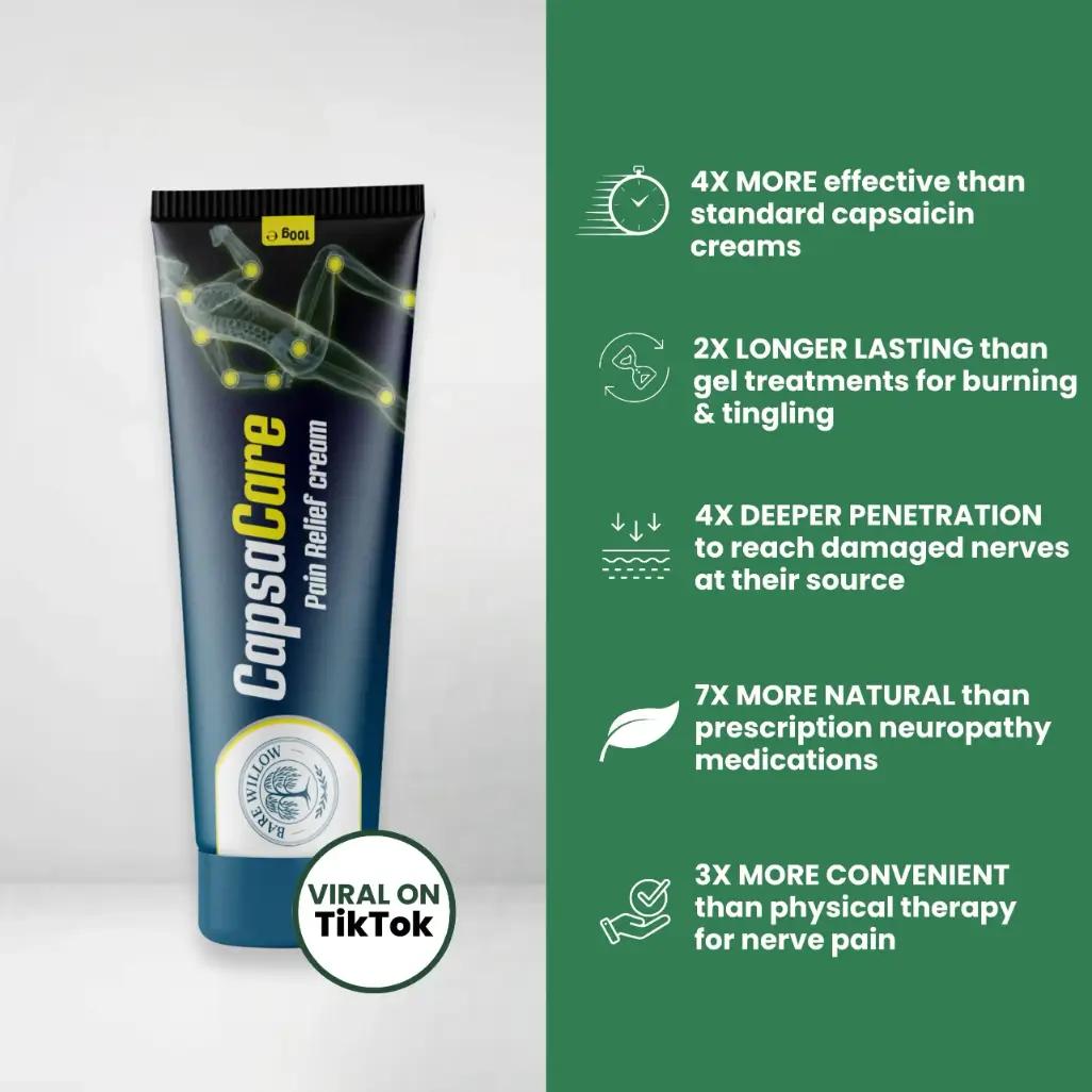 CapsaCare Neuropathy Relief Cream™ - Relieve Numbness, Tingling & Pain
