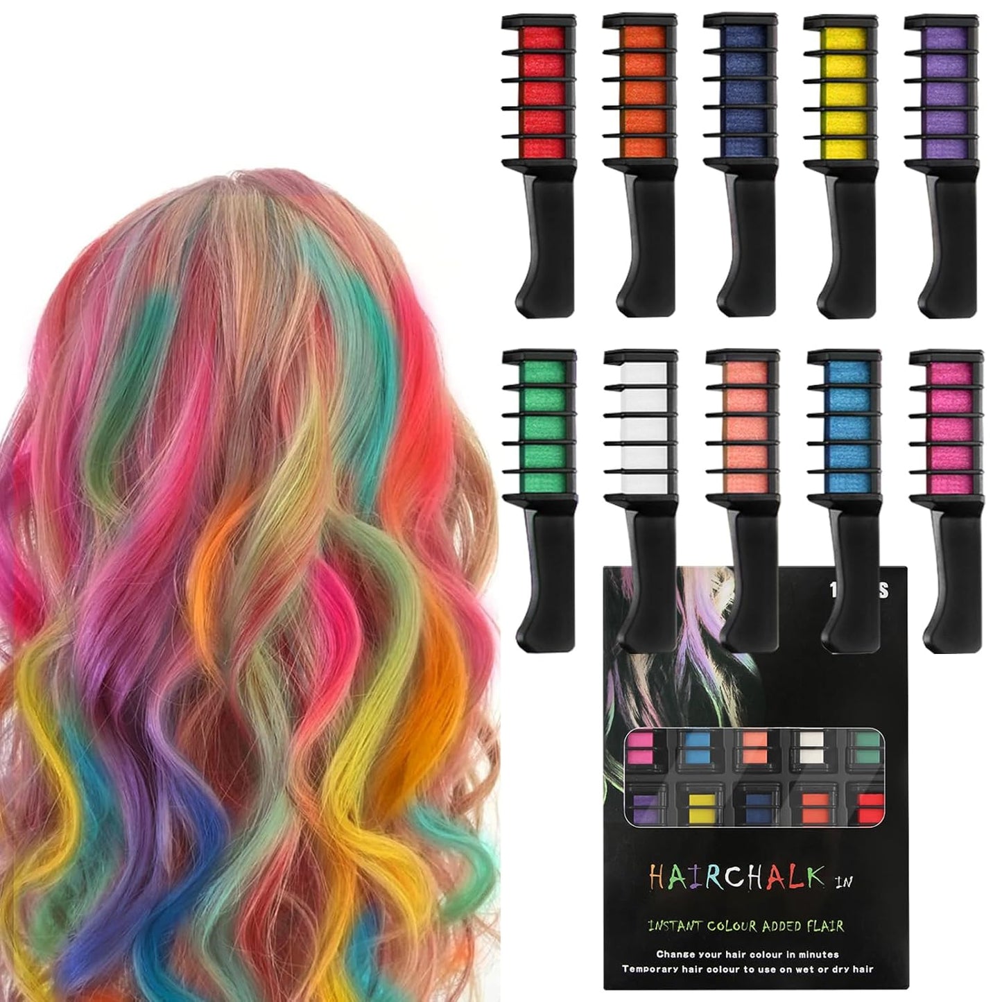🔥Hot Sale 50% OFF🔥-Festive Fun Hair Chalk Combs✨