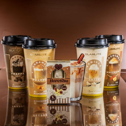 🔥Hot Sale 🔥Glamlite Cafe: Coffee Lip Kits, Horchata Lip Gloss