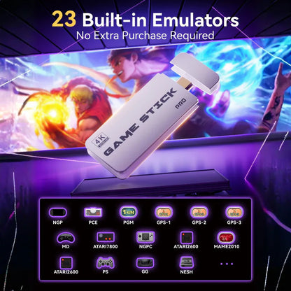 🔥Hot Sale 50% OFF🔥-🎮 Mass Games Retro Game Console 20,000+ Games | 19 Emulators | 4K Output | 2 Wireless Controllers | 64GB SD Card