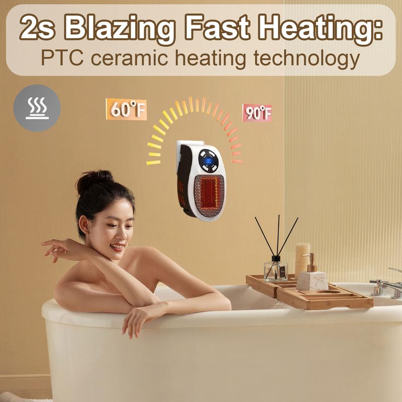 🔥Hot Sale🔥Plug-in Wall Outlet Space Heater: Cozy Warmth, Where You Need It Most!