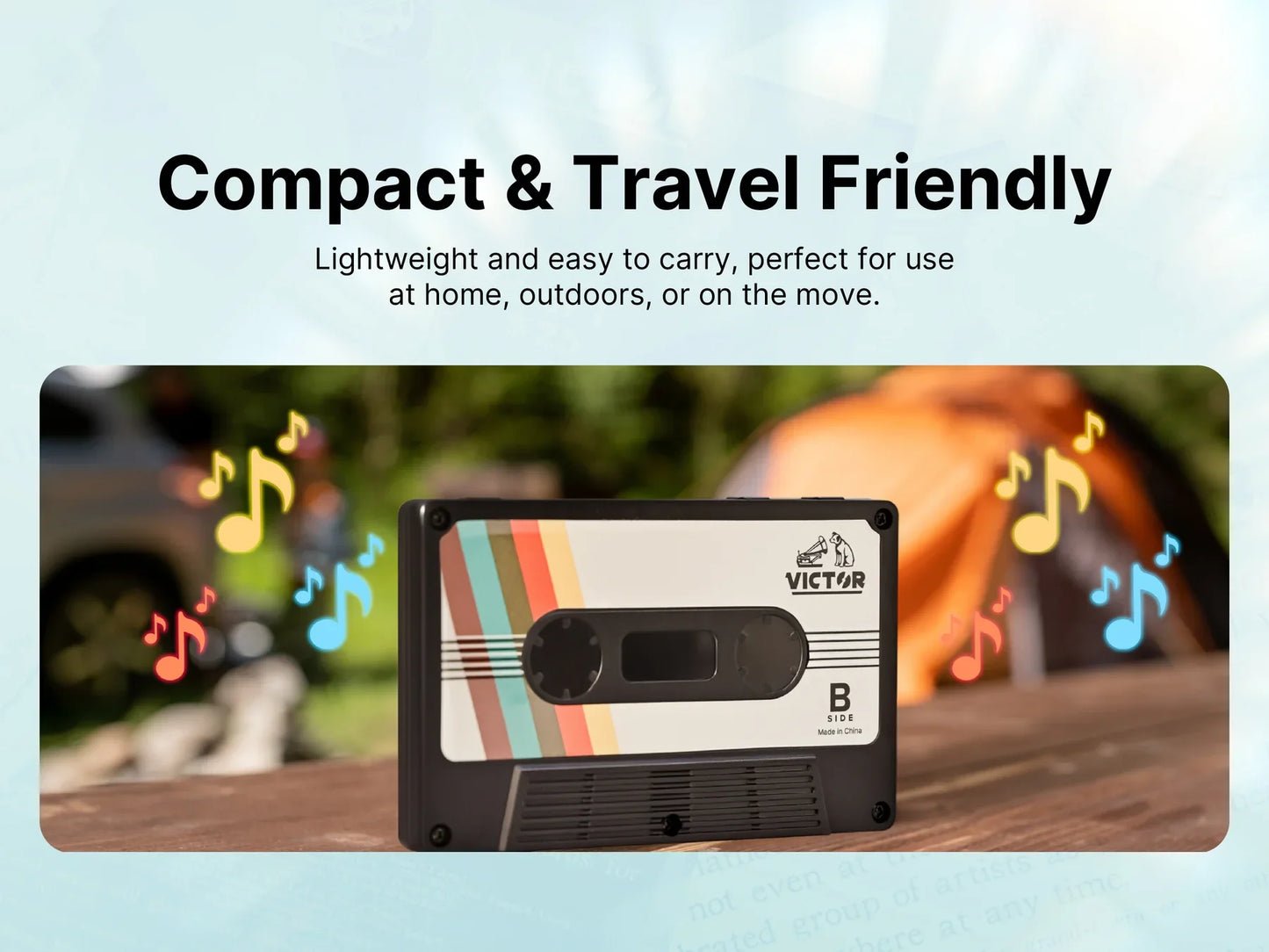 🔥Hot Sale 50% OFF🔥Victor Cassette Tape Bluetooth Speaker