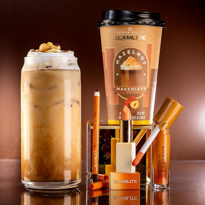 🔥Hot Sale 🔥Glamlite Cafe: Coffee Lip Kits, Horchata Lip Gloss