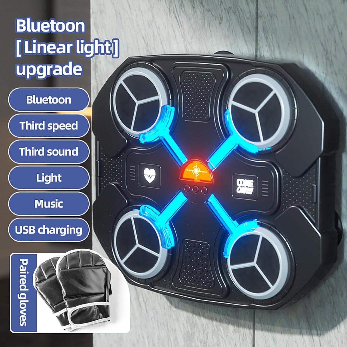 🔥Hot Sale 50% OFF🔥Smart Music Boxing Trainer for Home Gym | Interactive Wall-Mounted Punching Machine