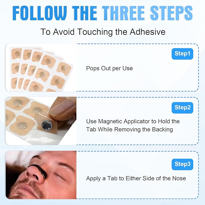 🔥Hot Sale🔥Anti Snoring Magnetic Nose Strips