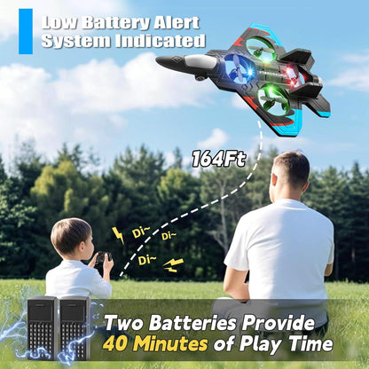 🔥Hot Sale 50% OFF🔥4DRC 2.4Ghz Jet Fighter Stunt RC Airplane with LED Lights✈