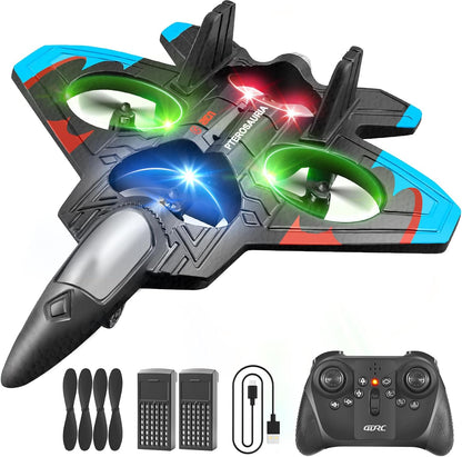 🔥Hot Sale 50% OFF🔥4DRC 2.4Ghz Jet Fighter Stunt RC Airplane with LED Lights✈