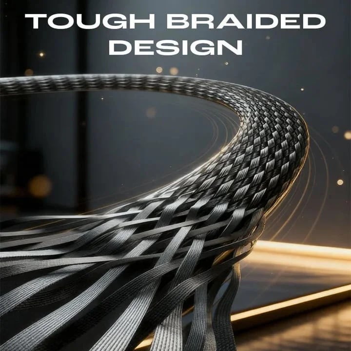 🔥Hot Sale 🔥Official Authorized | MFi-Certified Cables⚡ 2-in-1 Invisible Holder Charger Cable - 240W Fast Charging Cord with Built-In Phone Stand