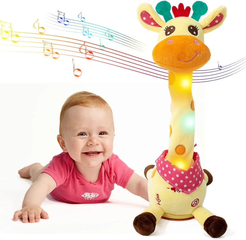 🔥Hot Sale🔥🎉 Best-Selling Musical Giraffe Toy – Sings, Dances & Repeats What You Say! 🦒🎵