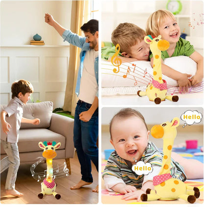 🔥Hot Sale🔥🎉 Best-Selling Musical Giraffe Toy – Sings, Dances & Repeats What You Say! 🦒🎵