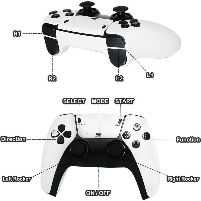 🔥Hot Sale 50% OFF🔥-🎮 Mass Games Retro Game Console 20,000+ Games | 19 Emulators | 4K Output | 2 Wireless Controllers | 64GB SD Card