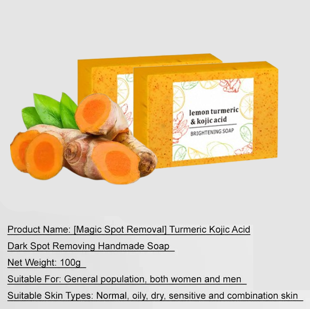 🔥Hot Sale 50% OFF🔥[Magic Spot Removal]Turmeric Kojic Acid De-darkening Handmade Soap