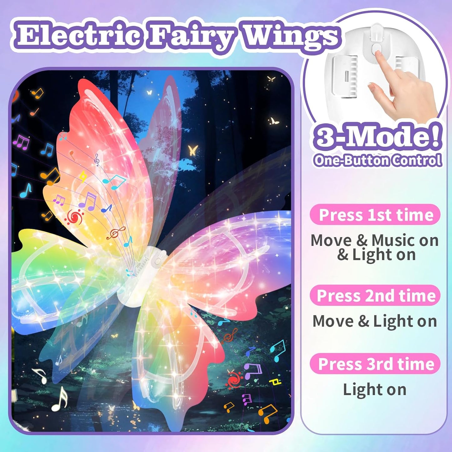 🔥Hot Sale 50% OFF🔥Light Up Fairy Wings for Girls