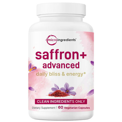 🔥Limited Time Discount 🔥Micro Ingredients Saffron+ Advanced Supplements, 60 Veggie Capsules