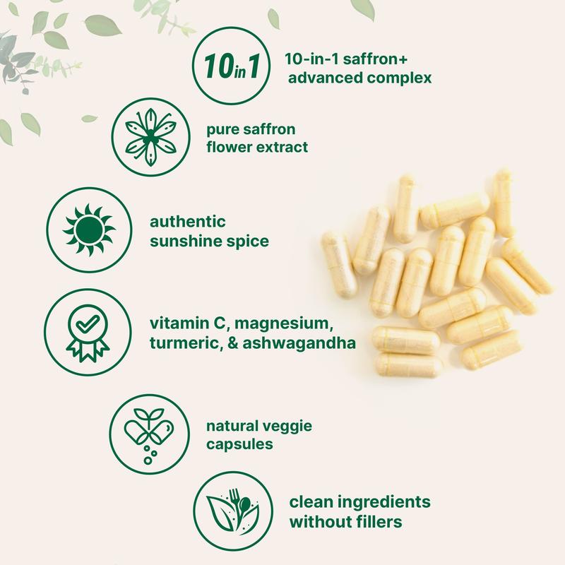 🔥Limited Time Discount 🔥Micro Ingredients Saffron+ Advanced Supplements, 60 Veggie Capsules