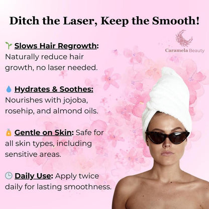 Caramela Beauty Cyperus Rotundus Oil for Natural Permanent Hair Reduction