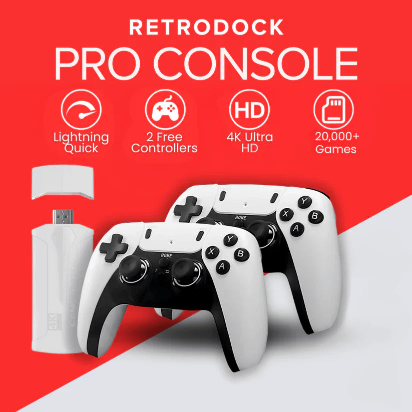 🔥Hot Sale 50% OFF🔥-🎮 Mass Games Retro Game Console 20,000+ Games | 19 Emulators | 4K Output | 2 Wireless Controllers | 64GB SD Card