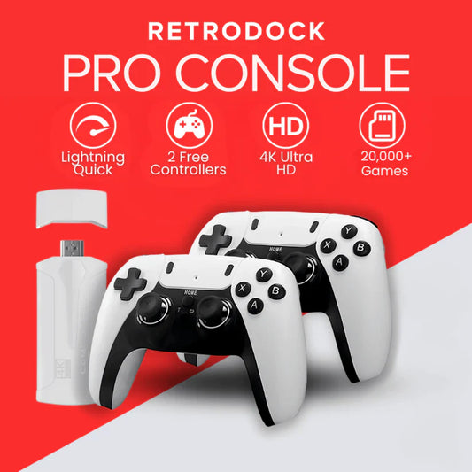 🔥Hot Sale 50% OFF🔥-🎮 Mass Games Retro Game Console 20,000+ Games | 19 Emulators | 4K Output | 2 Wireless Controllers | 64GB SD Card