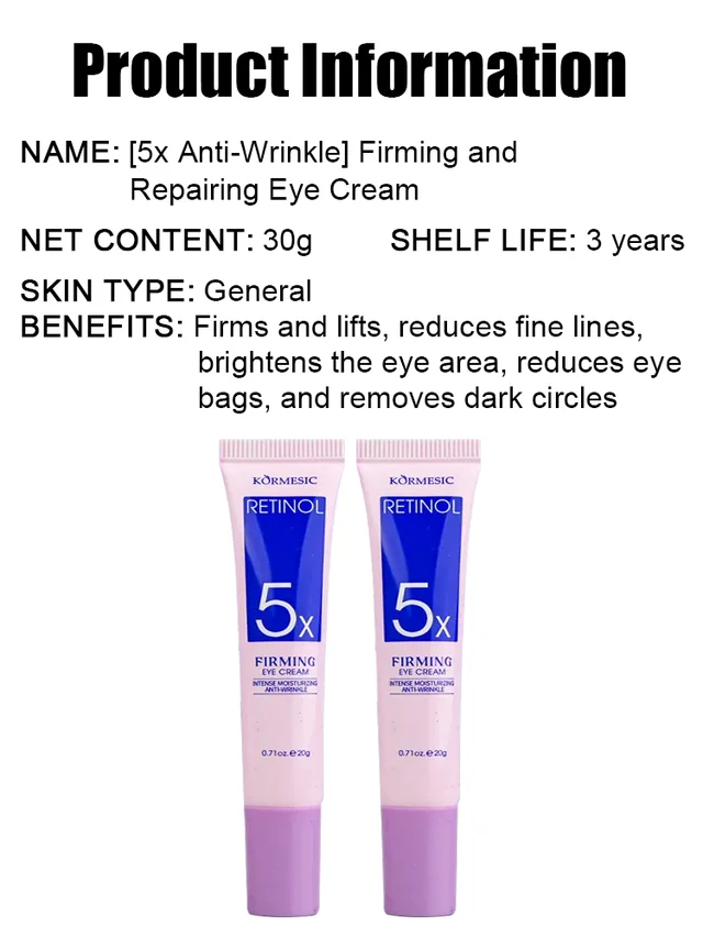 🔥Limited Time Discount 🔥[5 times anti-wrinkle] Firming Repair Eye Cream