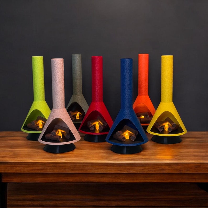 🔥Hot Sale 🔥 Miniature Mid-Century Modern-style LED Fireplace