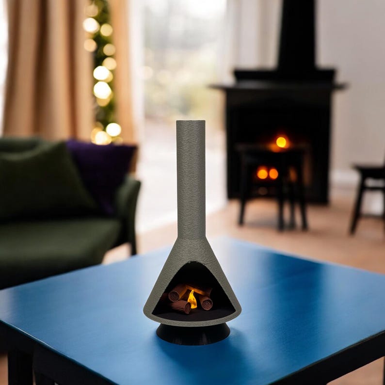 🔥Hot Sale 🔥 Miniature Mid-Century Modern-style LED Fireplace