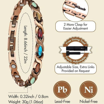 🔥Hot Sale 50% OFF🔥Magnetic Copper Bracelet – Pure Solid Copper with 3800 Gauss Powerful Magnets