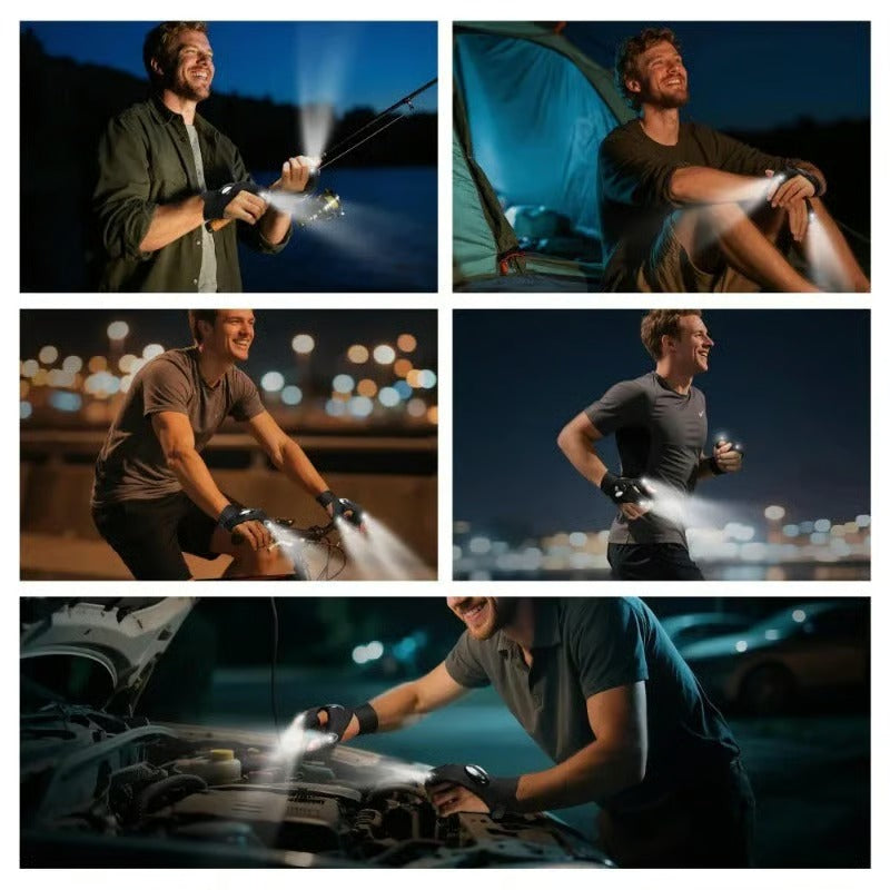 🔥Hot Sale 50% OFF🔥Hands-Free LED Half Finger Gloves