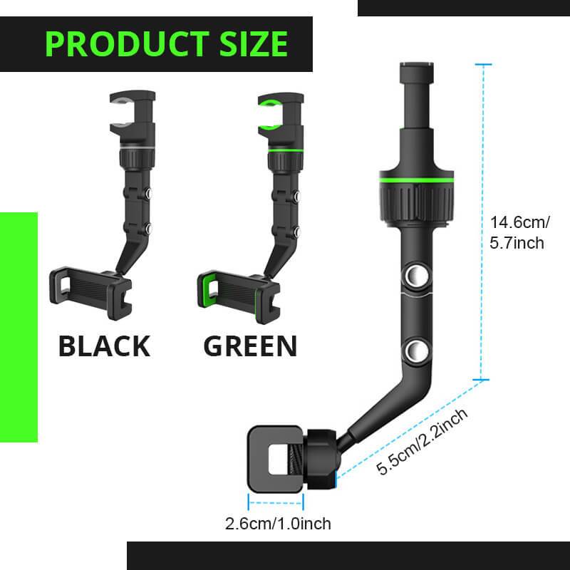 Soporte multifuncional para teléfono en el espejo retrovisor